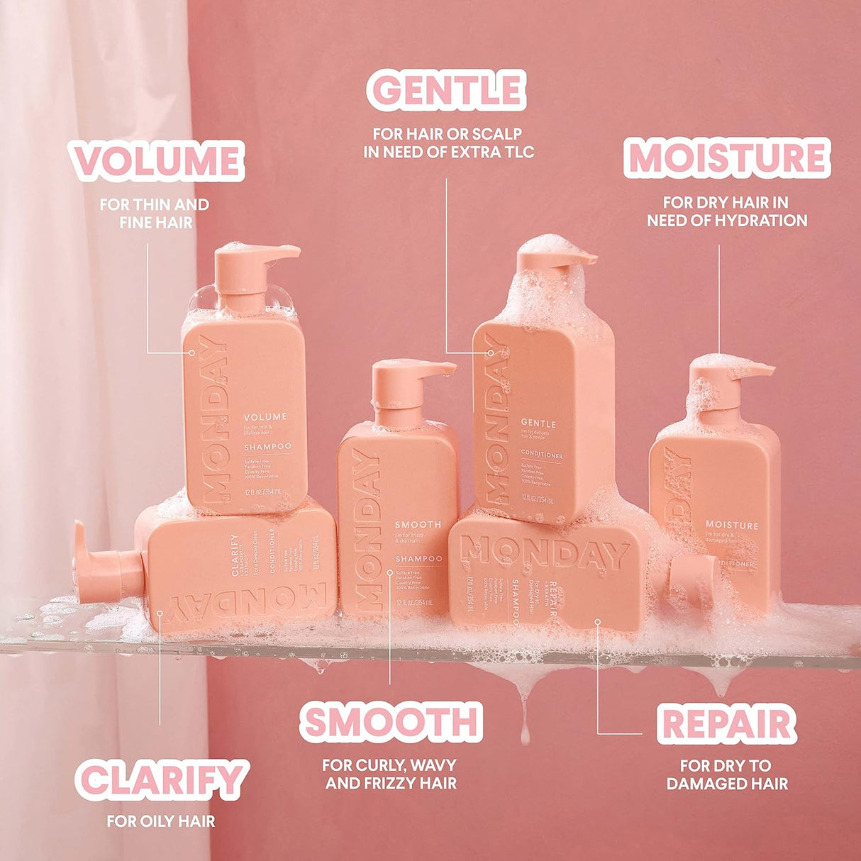 Champú reparador con queratina para cabello seco a dañado