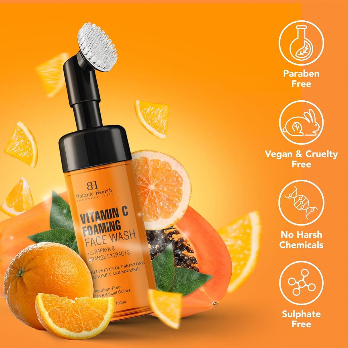 Jabon facial Botanic Hearth espumoso con vitamica C