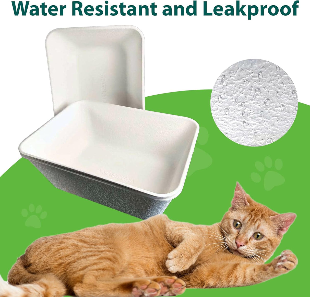 Cajas de arena desechables para gatos con bicarbonato 5 pack