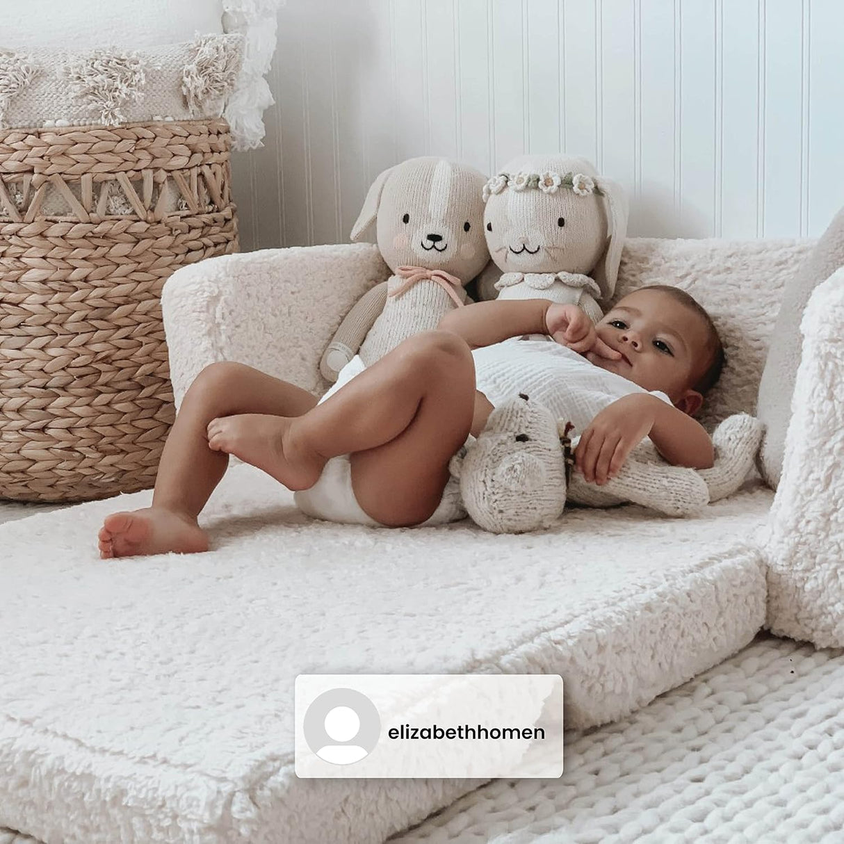 Silla convertible en cama para niños, color crema