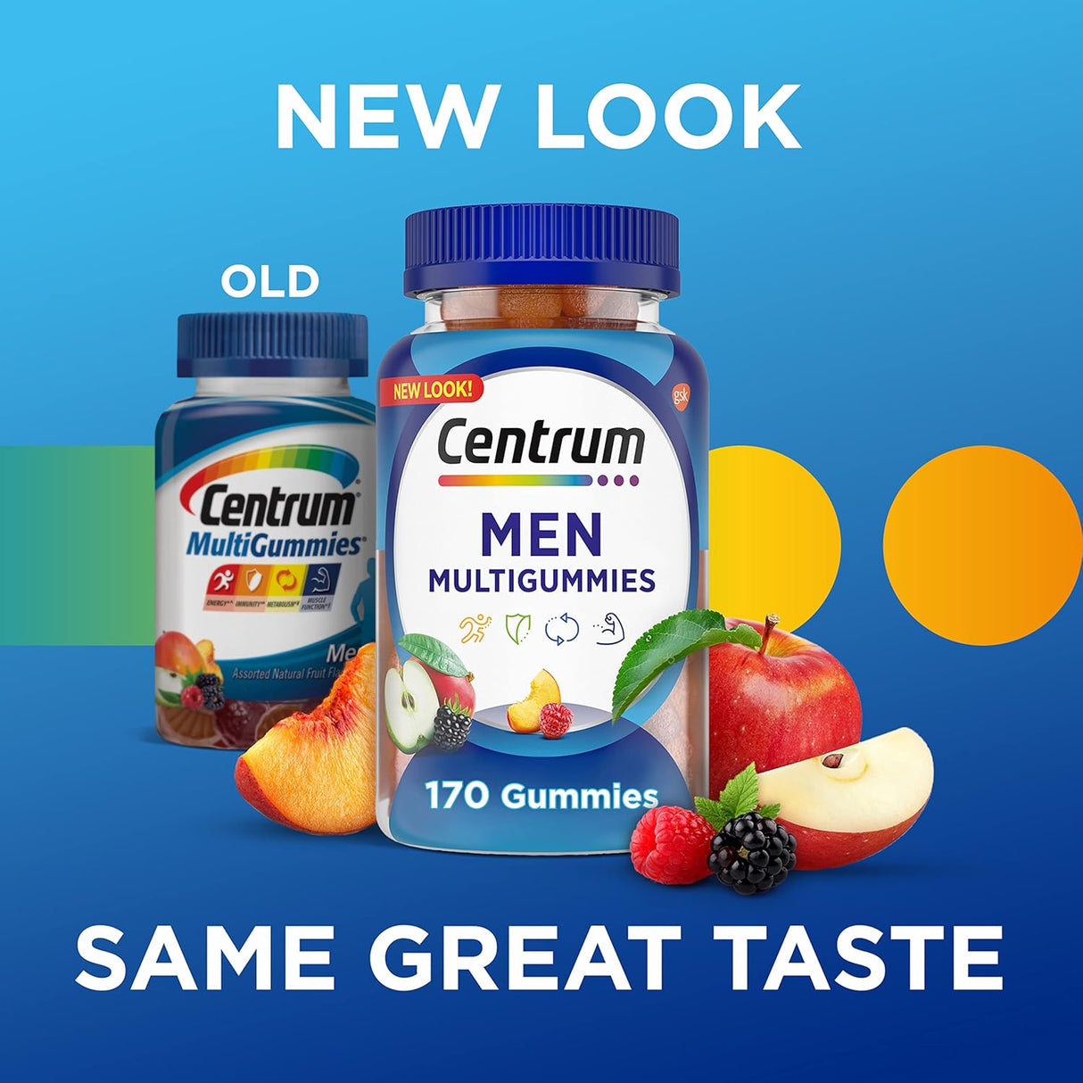 Suplemento Centrum MultiGummies Gummy para hombres, 170 und