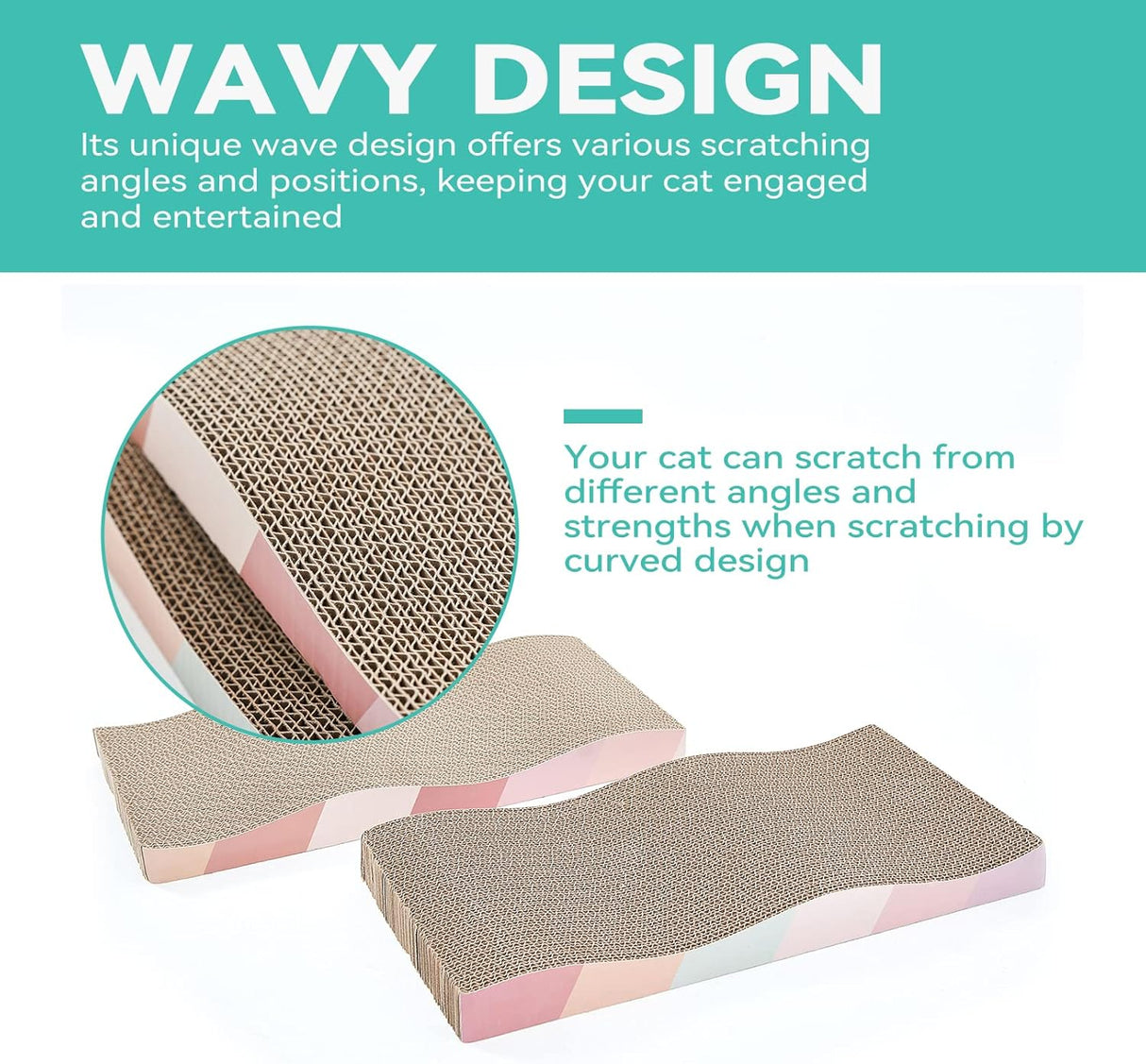 Rascador de gato para gatos de cartón 5 unidades