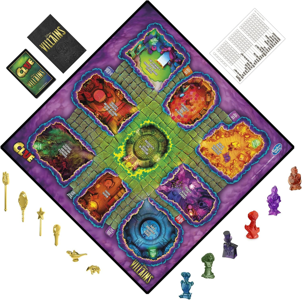 Juego de Mesa Clue Villanos Disney de Hasbro, 2-6 Jugadores