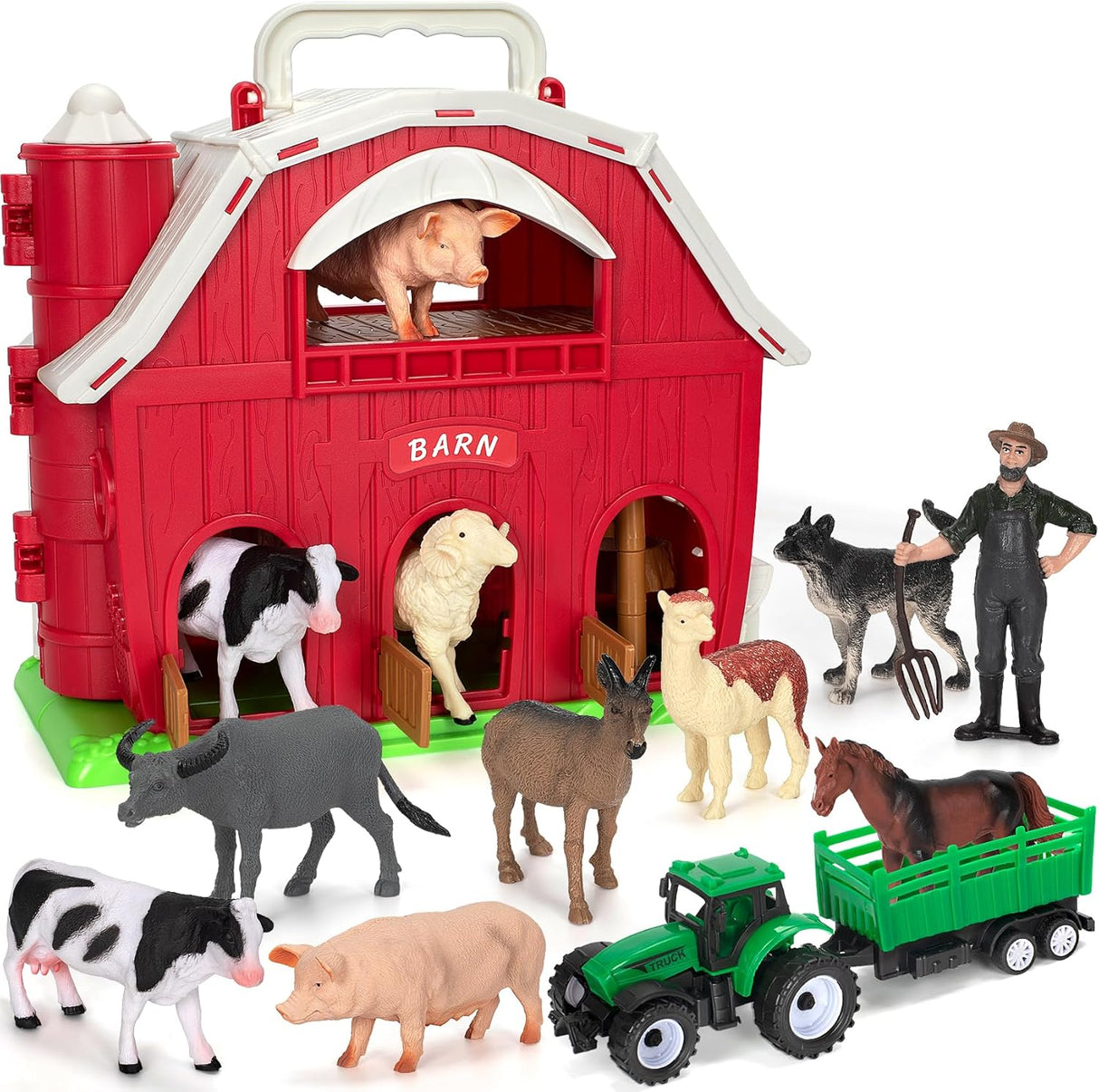 Juguetes de Animales de Granja, Set de Granja Educativo, 3-5 Años