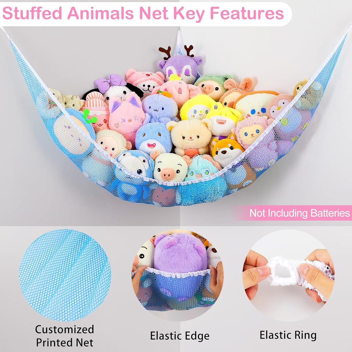 Hamaca para Peluches Basumee con Luz LED y Control Remoto