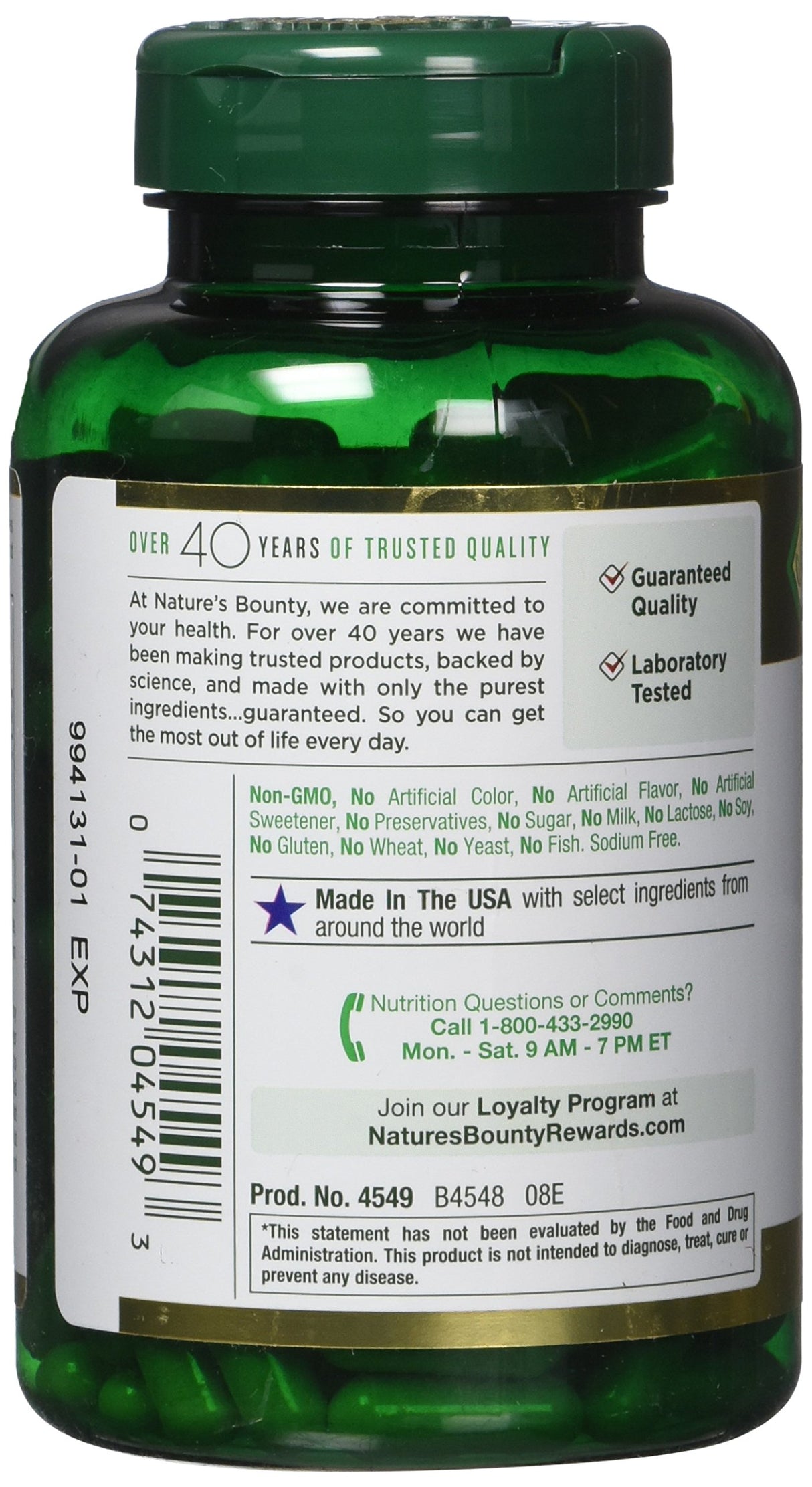 Nature's Bounty Milk Thistle 250 mg Cápsulas 200 ea