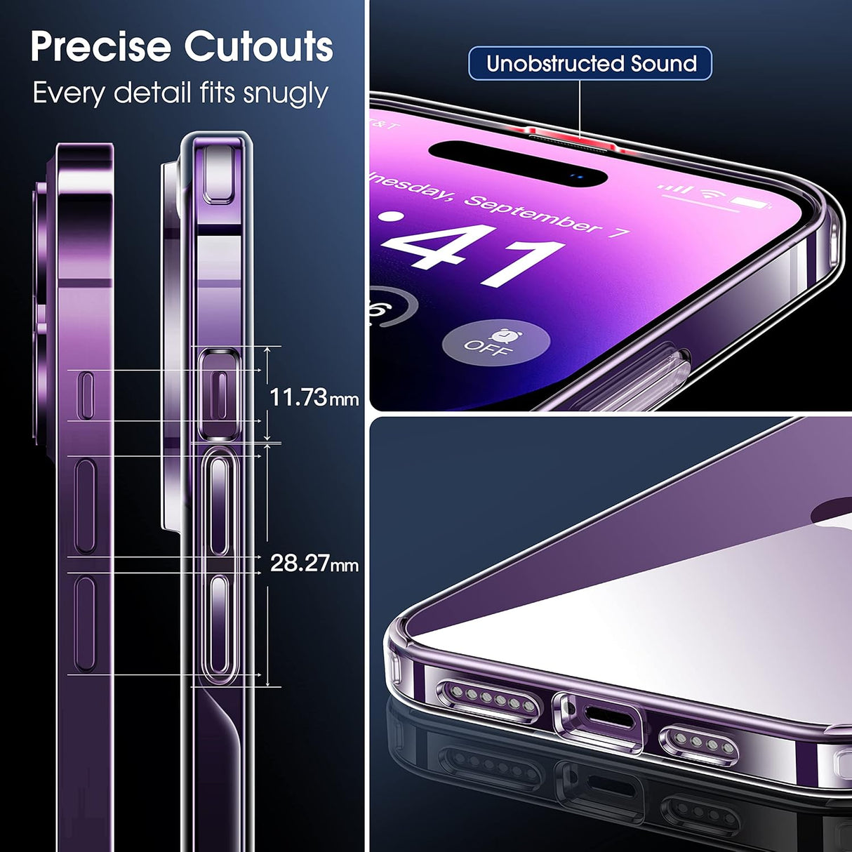 Funda transparente celular protectora a prueba de golpes