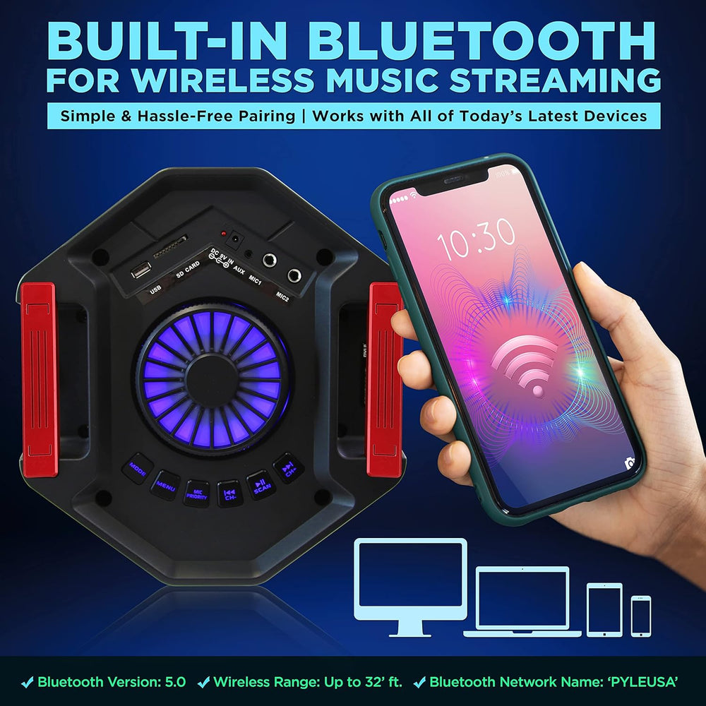 Altavoz PA portátil Bluetooth de 400 W PYLE-PRO