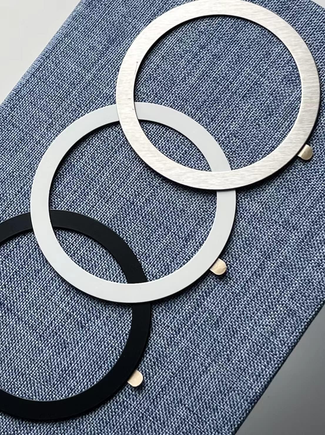 Wannap Cargador inalámbrico magnético anillos de metal