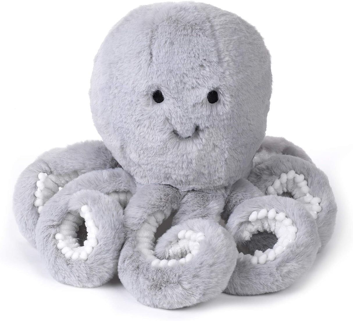 Lambs & Ivy Juguete de peluche de pulpo gris de peluche azul océano - Inky