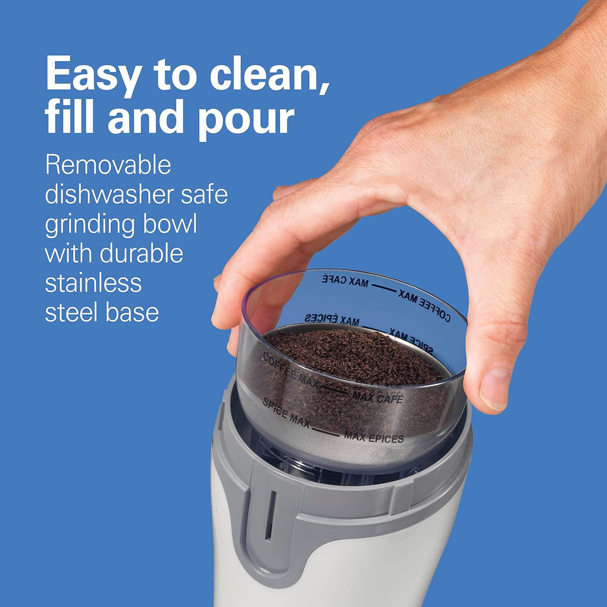 Molinillo de café eléctrico acero inoxidable Hamilton Beach