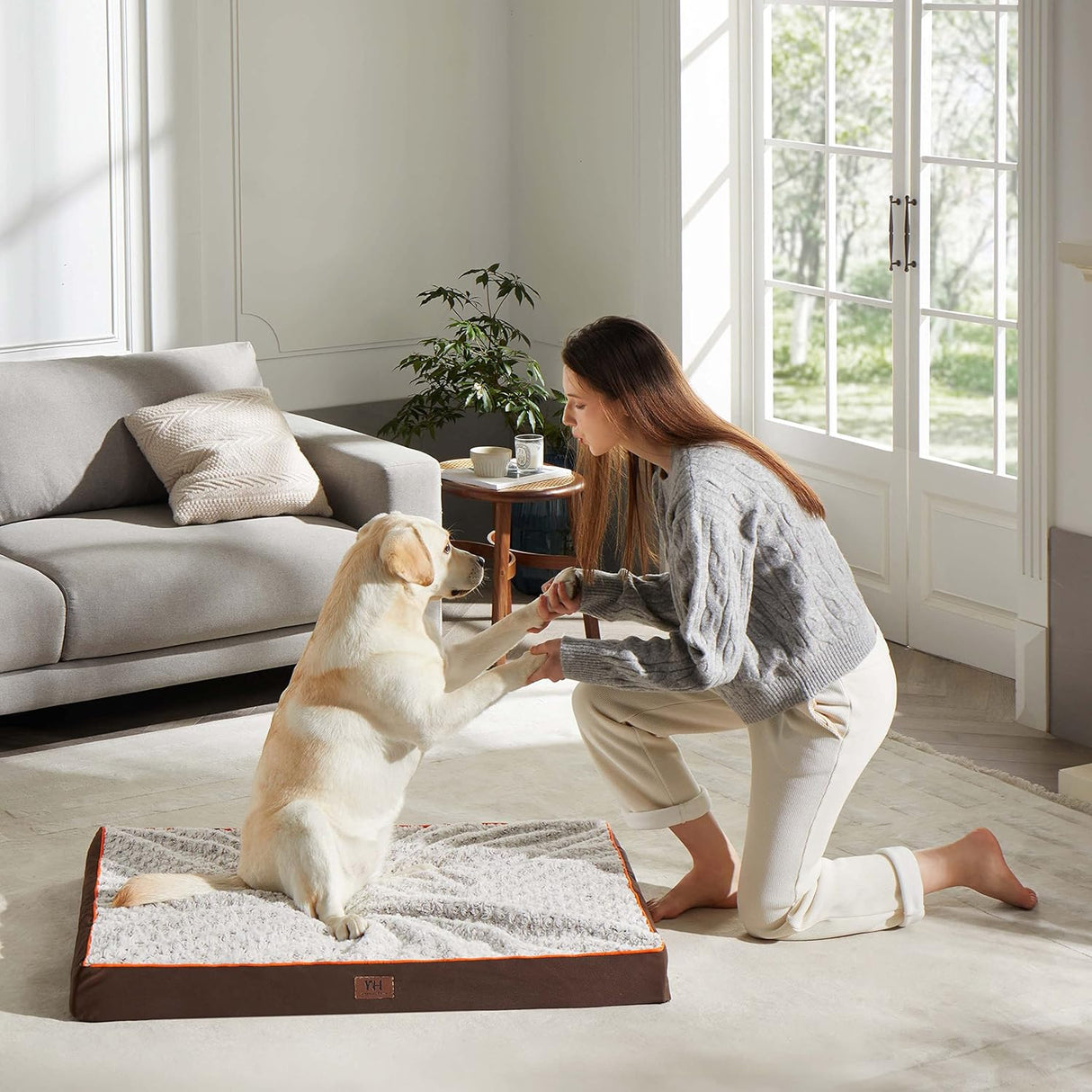 Cama ortopédica para perros grandes WESTERN HOME, espuma gruesa