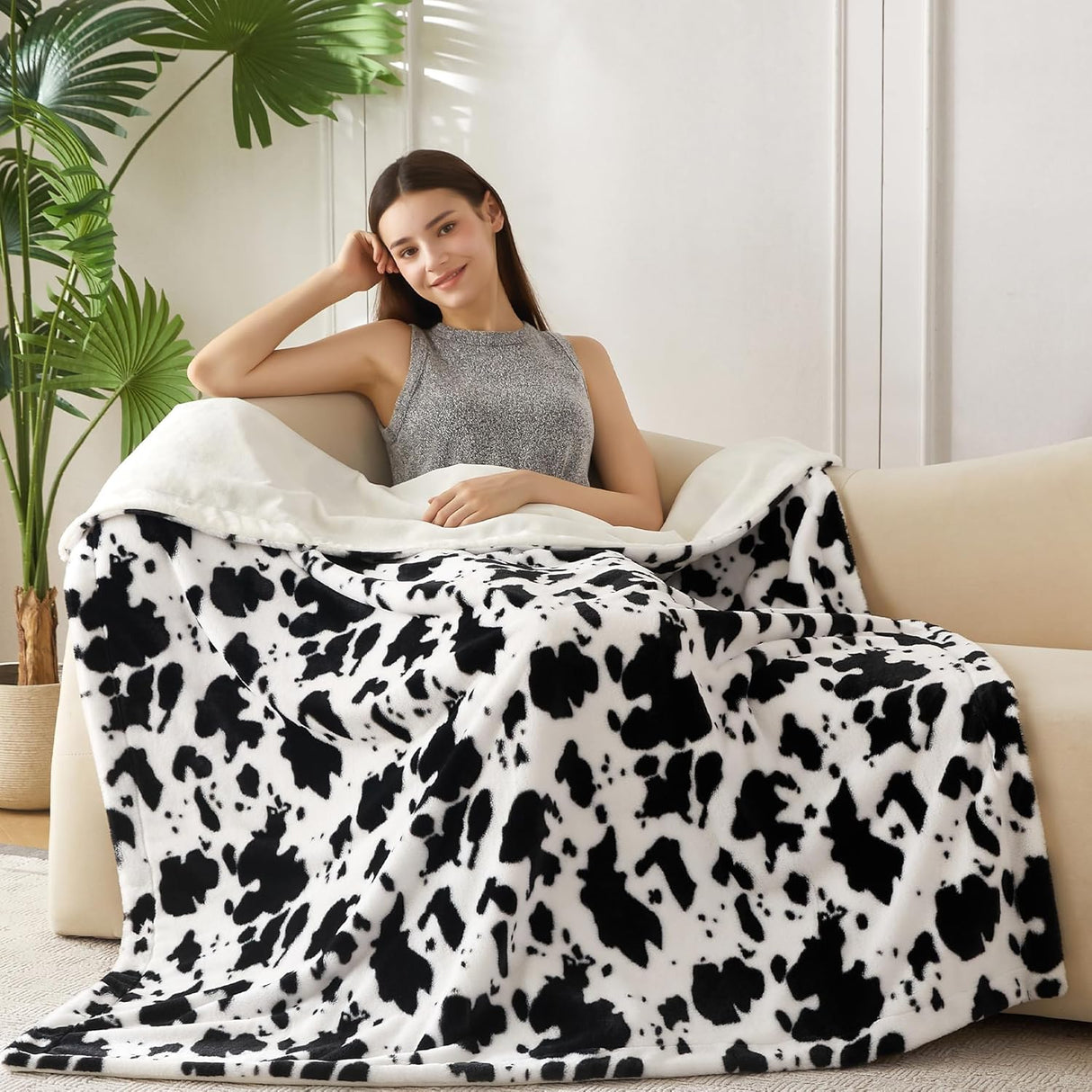 Manta de piel sintética COOVA, suave y cómoda 50x60 pulgadas