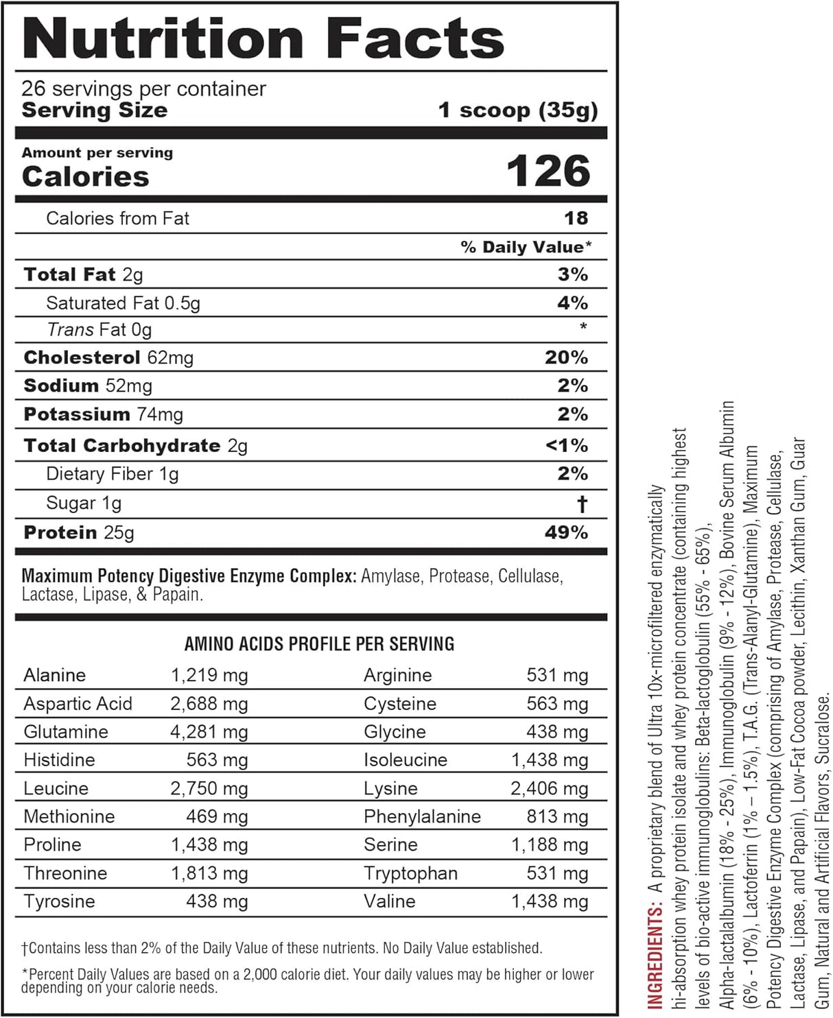 Proteína de Suero 100% Metabolic Nutrition Protizyme 2lb