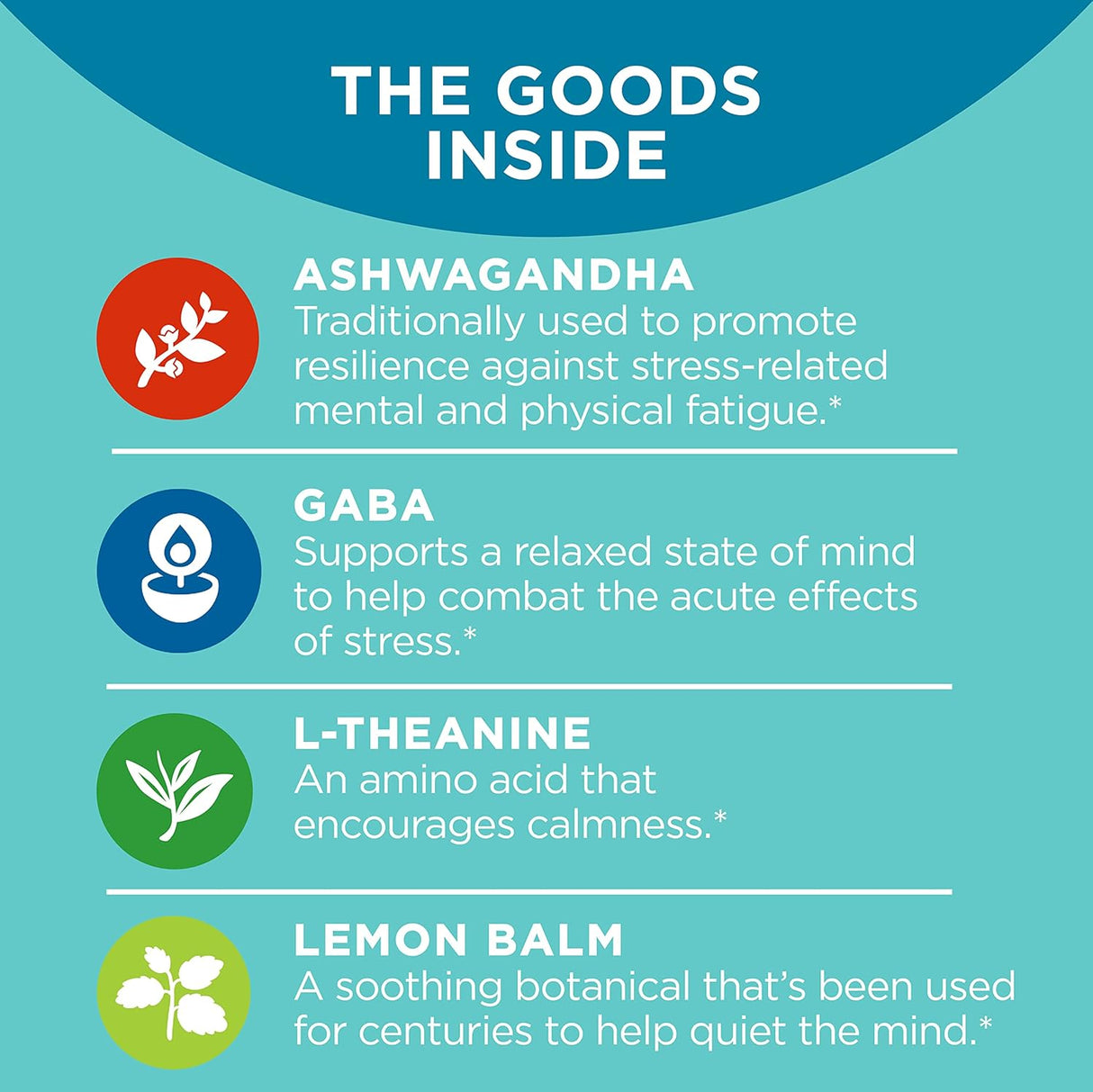 Suplementos Alimenticios para aliviar el estrés 60 unidades