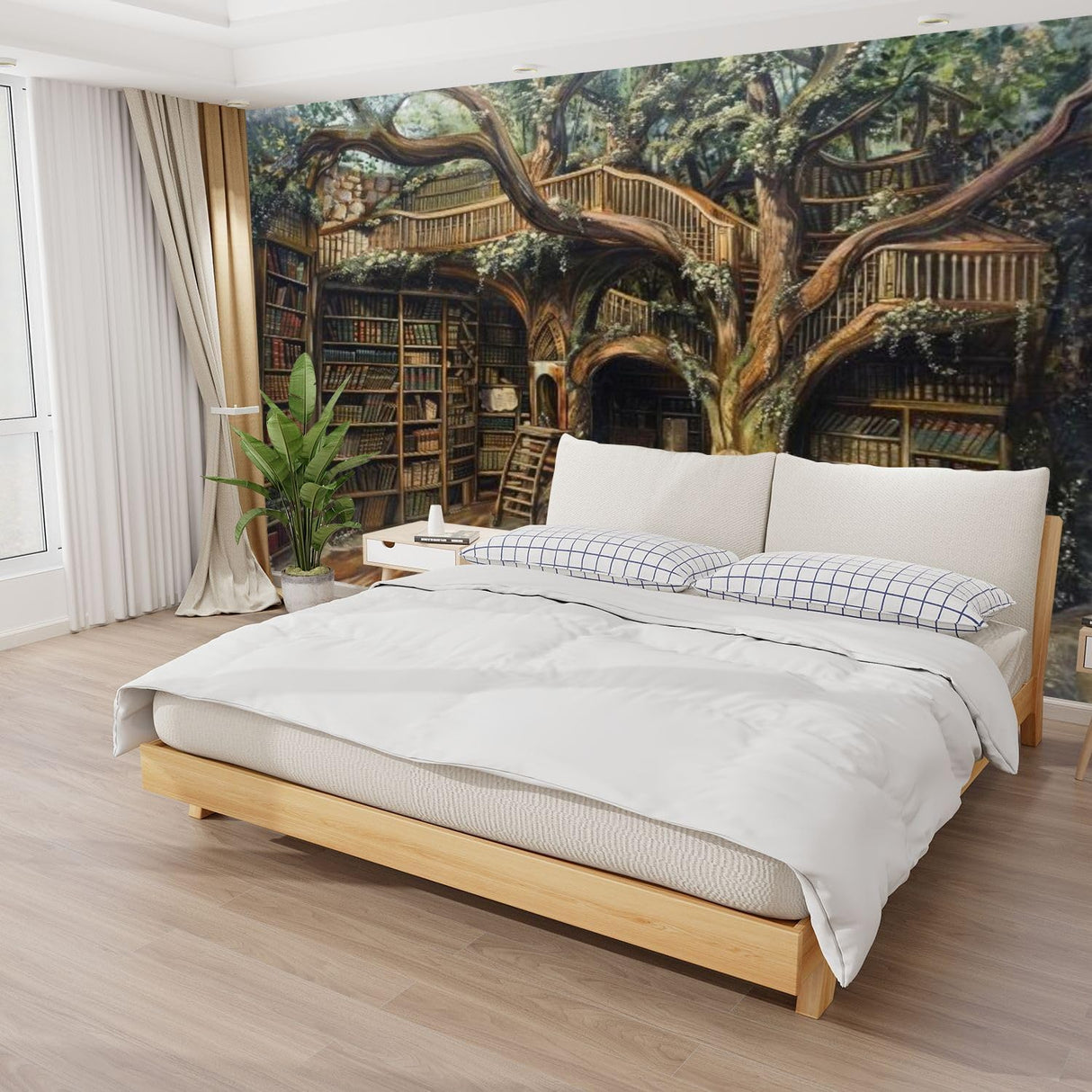 Mural 3D de Libros Medievales, Peel and Stick, 100x144 pulgadas