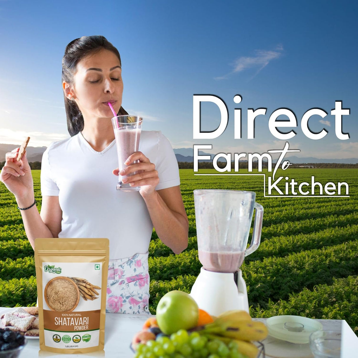 Shatavari Orgánico en Polvo | Salud Certificado USDA