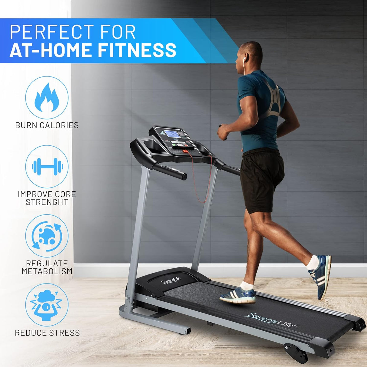 Caminadoras plegable de ejercicio SERENELIFE SLFTRD418