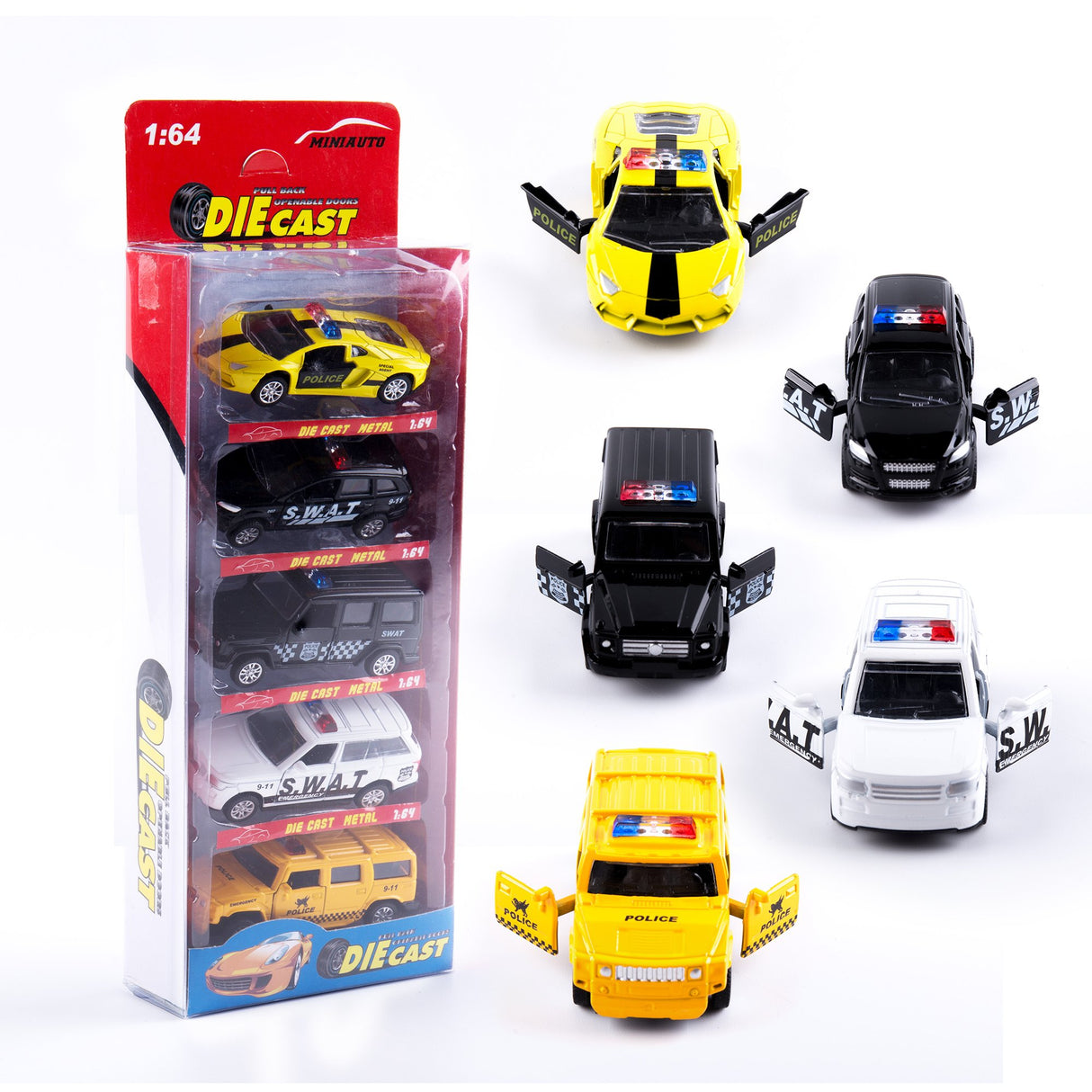 Juego de 5 coches de juguete