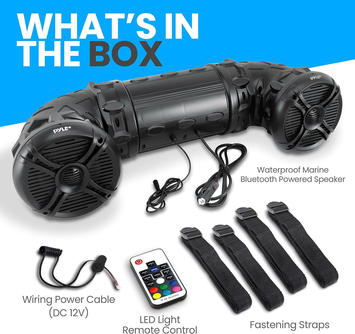 Parlantes marinos alimentados por ATV PYLE PLATV85BT.6