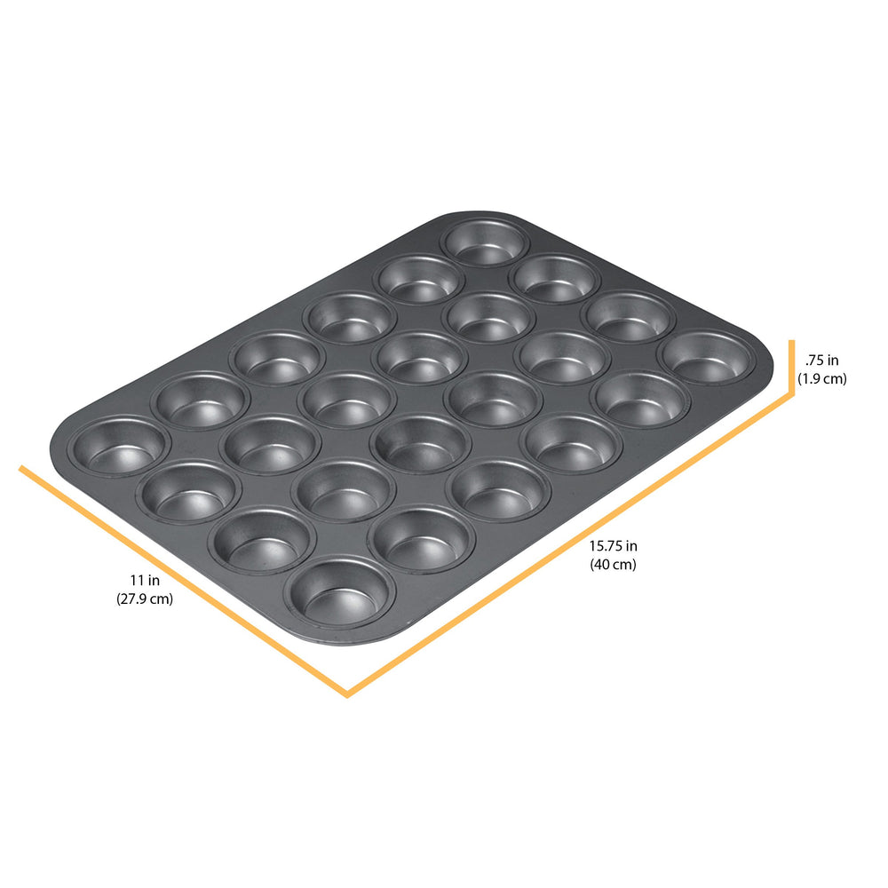Mini molde para muffins antiadherentes de 24 tazas