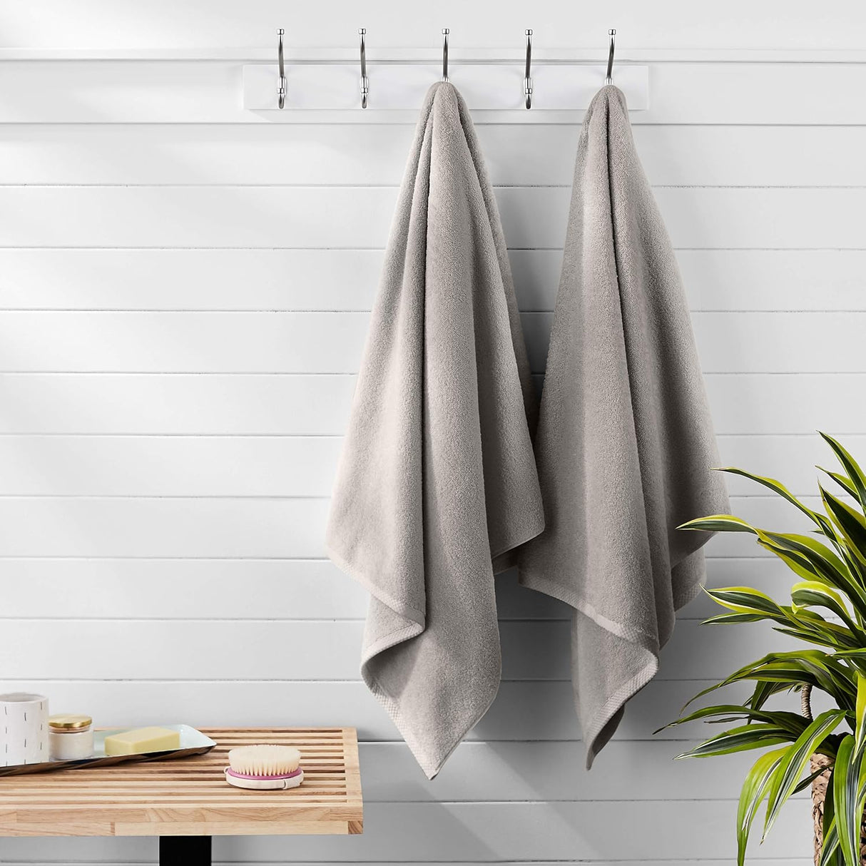 Sets de Toallas de baño de secado rápido de algodón gris