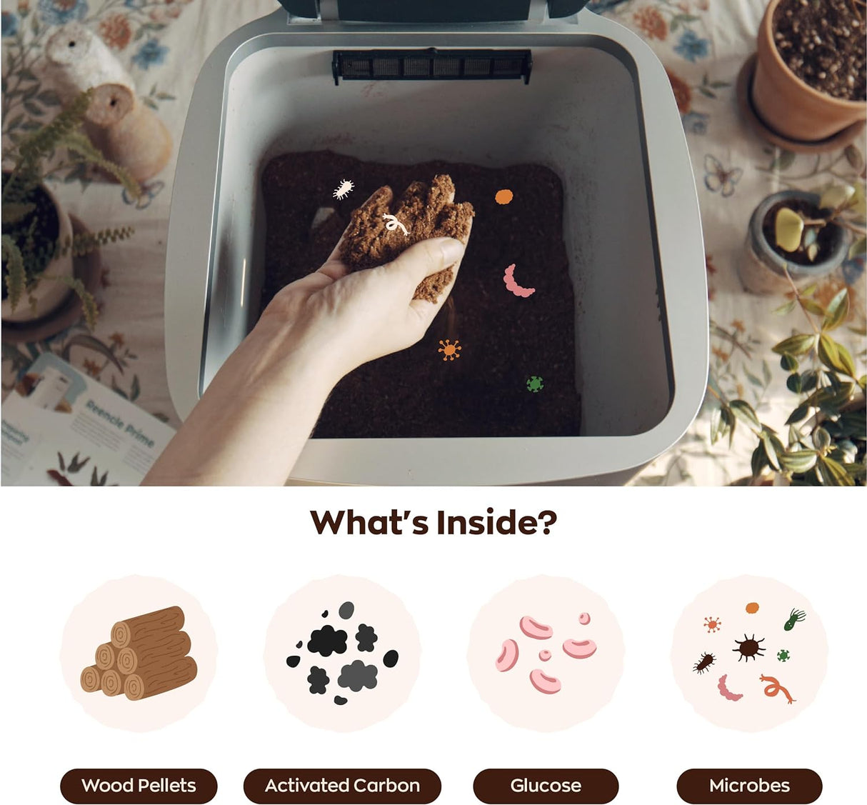 Compostador Eléctrico - Compostaje Silencioso y Rápido 14L