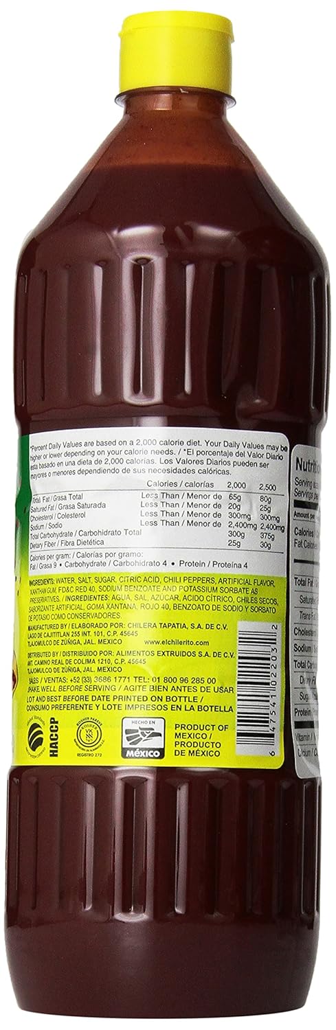 Chamoy El Chilerito 33.8 Fl. Oz - Salsa Picante y Dulce