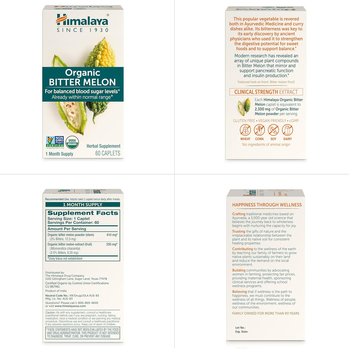 Suplemento de Melón Amargo Orgánico, Apoyo Glucémico, 660 mg