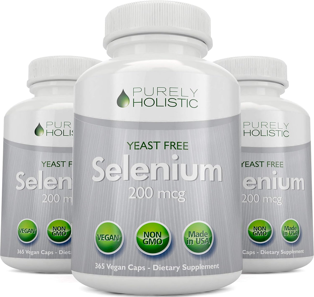 Suplemento Selenio 200 mcg 365 cápsulas veganas