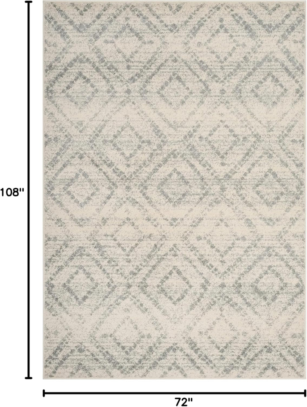 Alfombra Moderna Distressed Diseño Diamante, Modelo ADR131T
