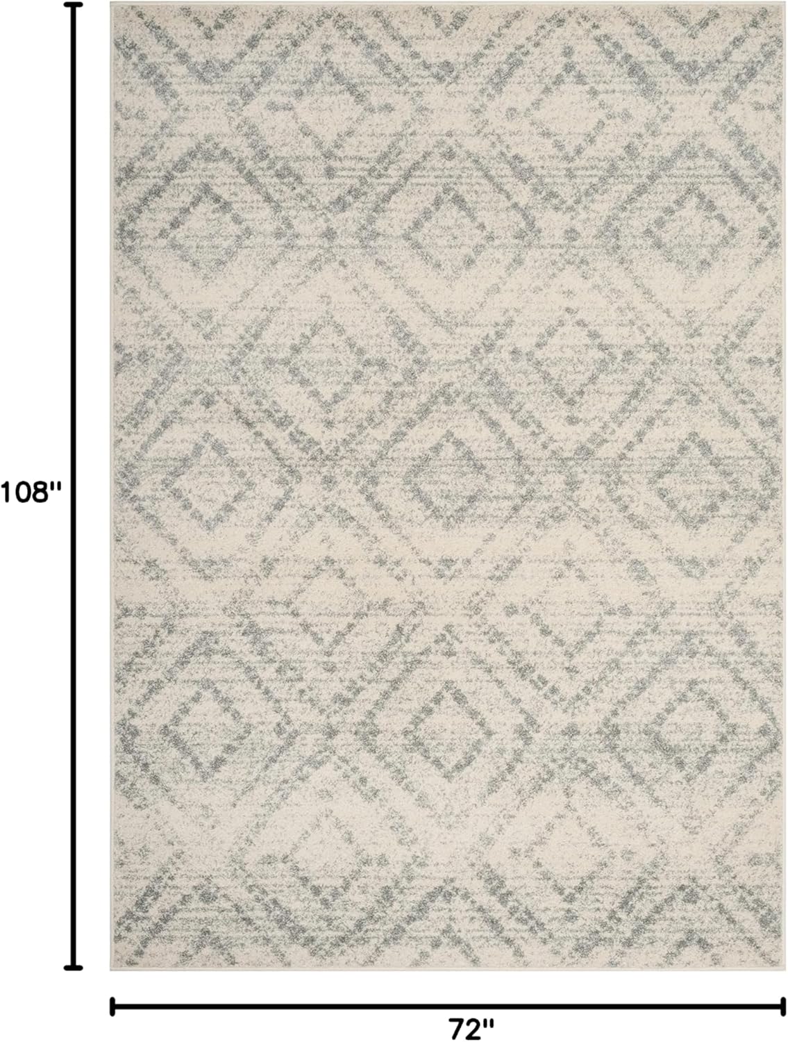 Alfombra Moderna Distressed Diseño Diamante, Modelo ADR131T