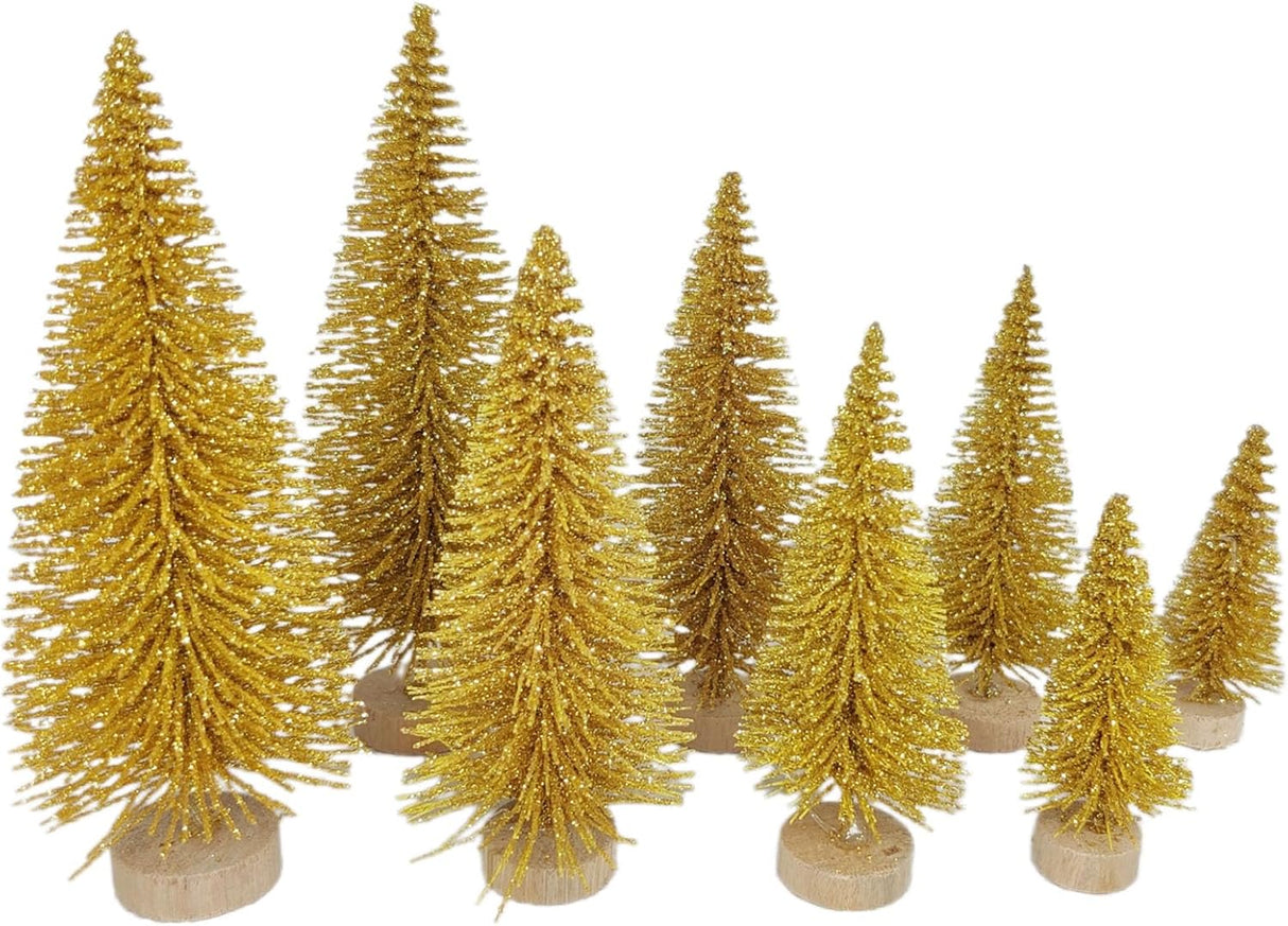 8 Pcs Árboles Miniatura Artificiales Sisal para Navidad