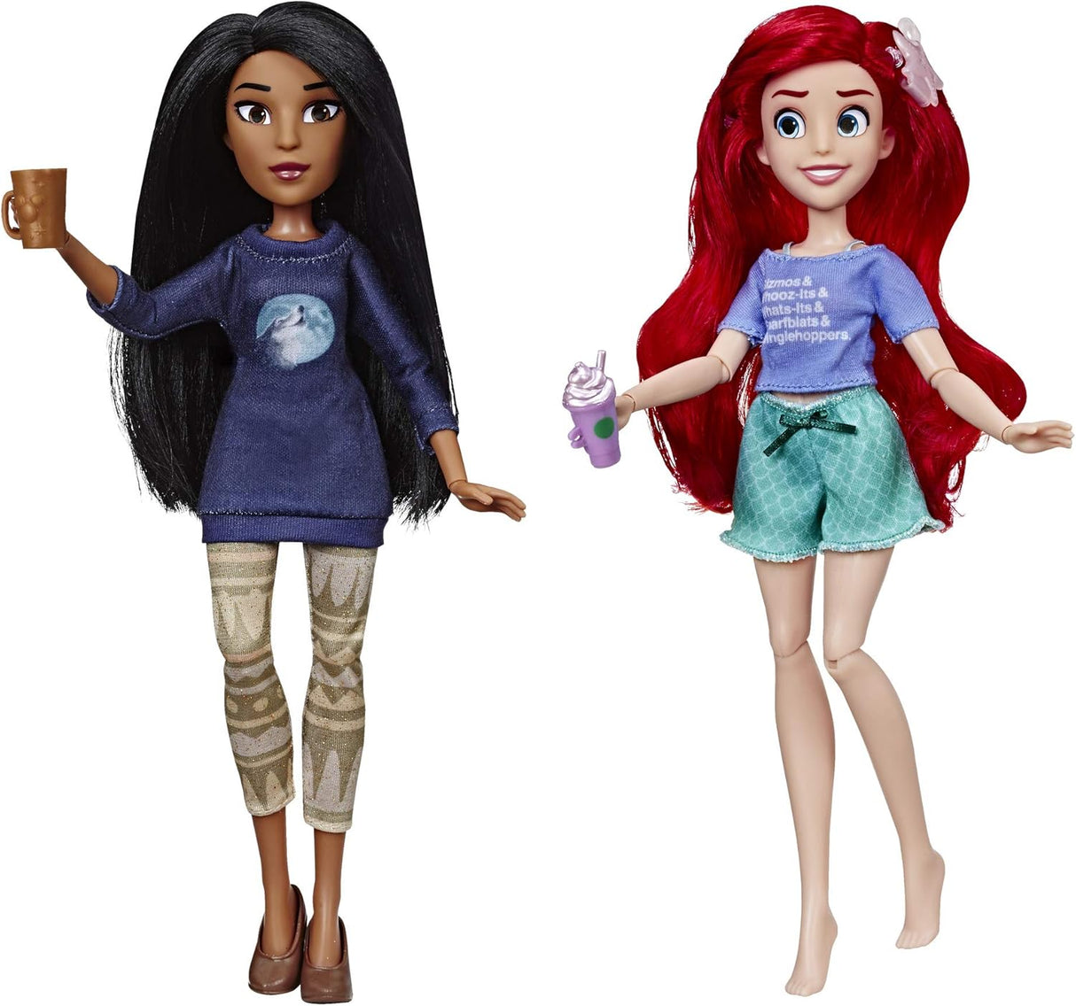 Muñecas Disney Princesas, Ariel y Pocahontas con accesorios cómodos