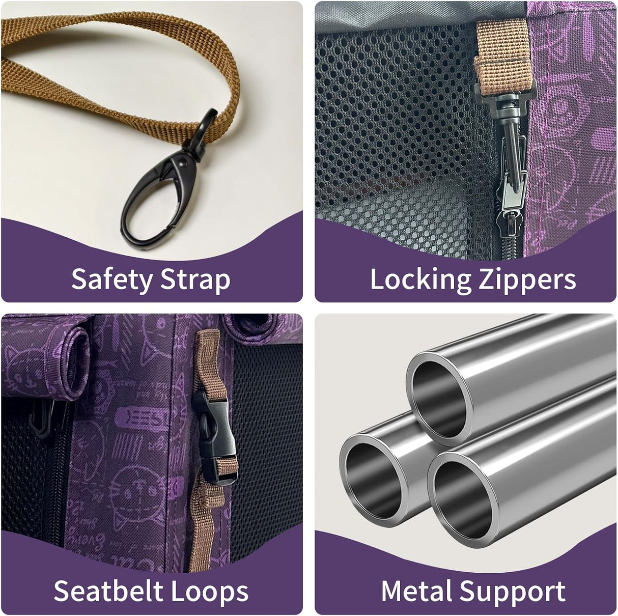 Transportín Suave Plegable para Mascotas - Ventilado 24x16.5x16