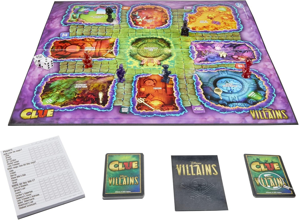 Juego de Mesa Clue Villanos Disney de Hasbro, 2-6 Jugadores