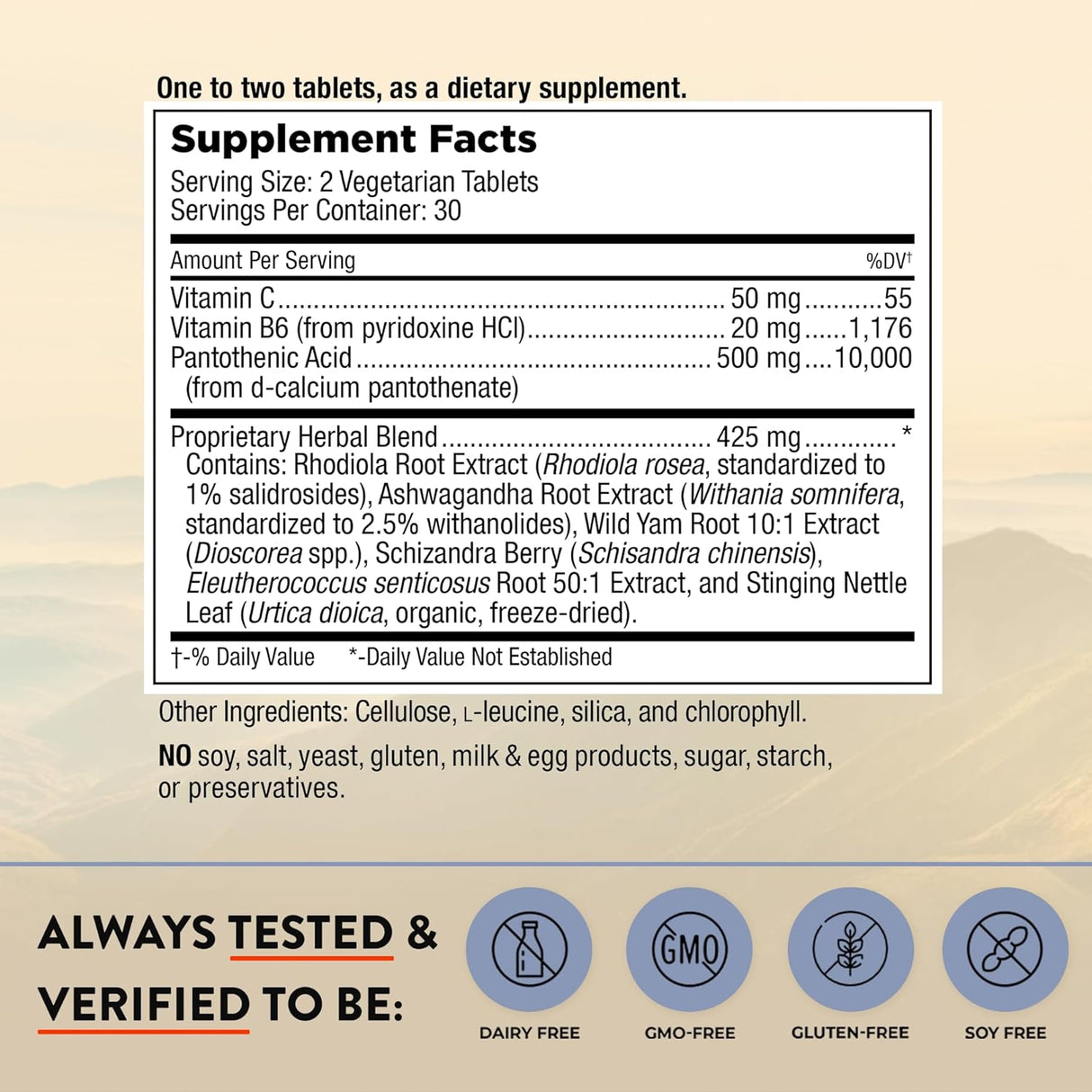 Suplemento Adrenal - Mt. Angel - Ashwagandha - 60 Cápsulas