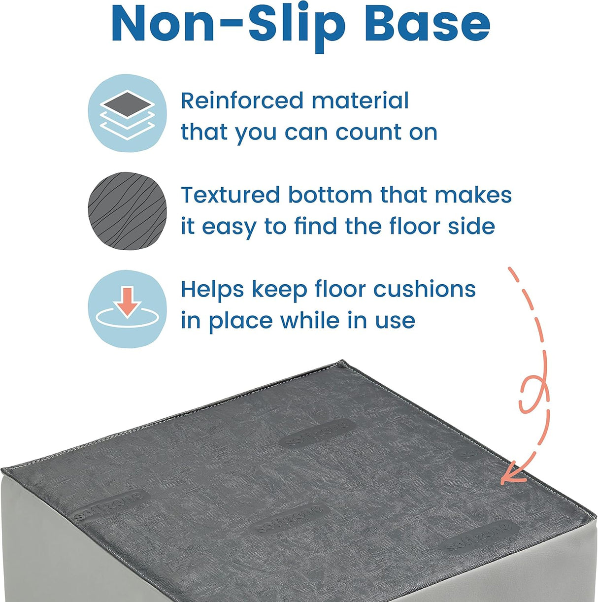 ECR4Kids SoftZone - Cojines de suelo, cuadrados, asientos flexibles, contemporáneos, 6 piezas