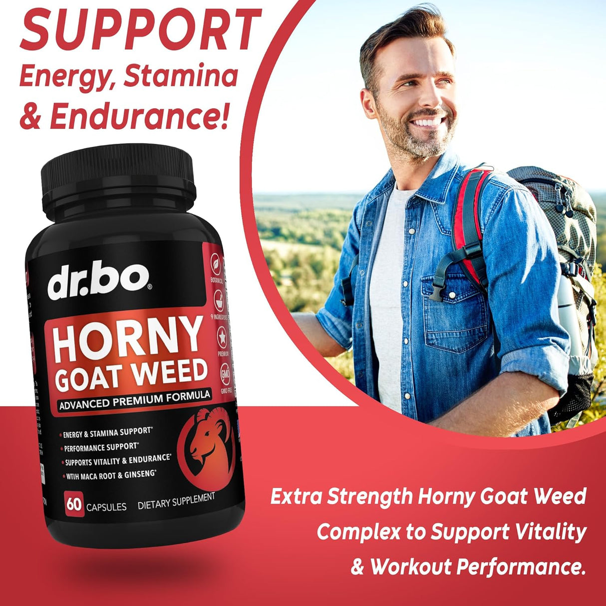 Horny Goat Weed Extra Max 1590mg - Male Enhancement & Stamina