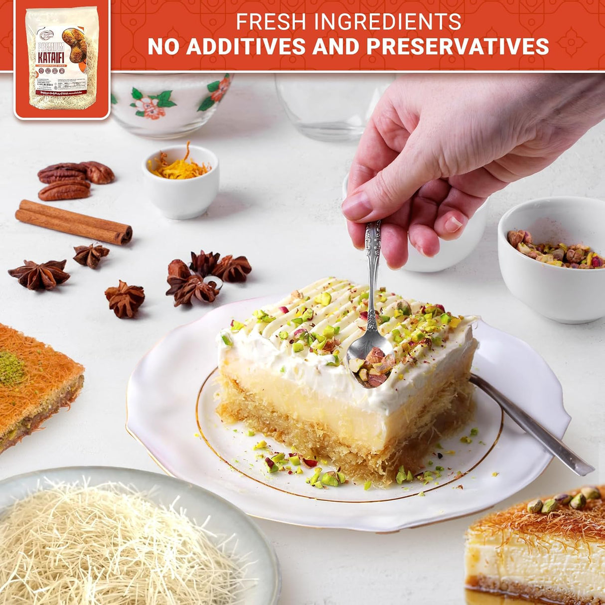 Kataifi, Hojaldre Rallado, Pistacho, Chocolate, Dubai, Kadayif