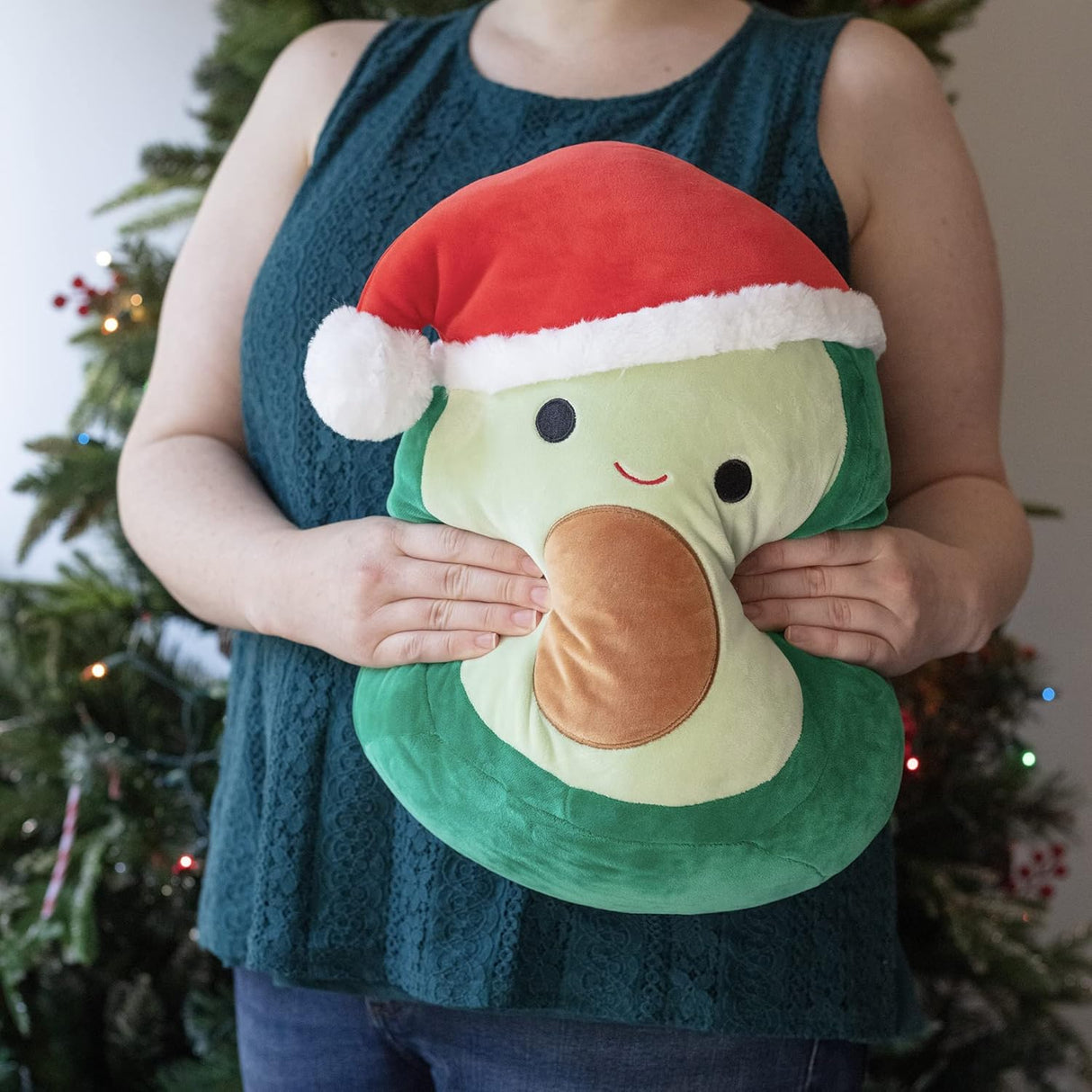 Peluches Squishmallow Austin The Aguacate de Papá Noel 12