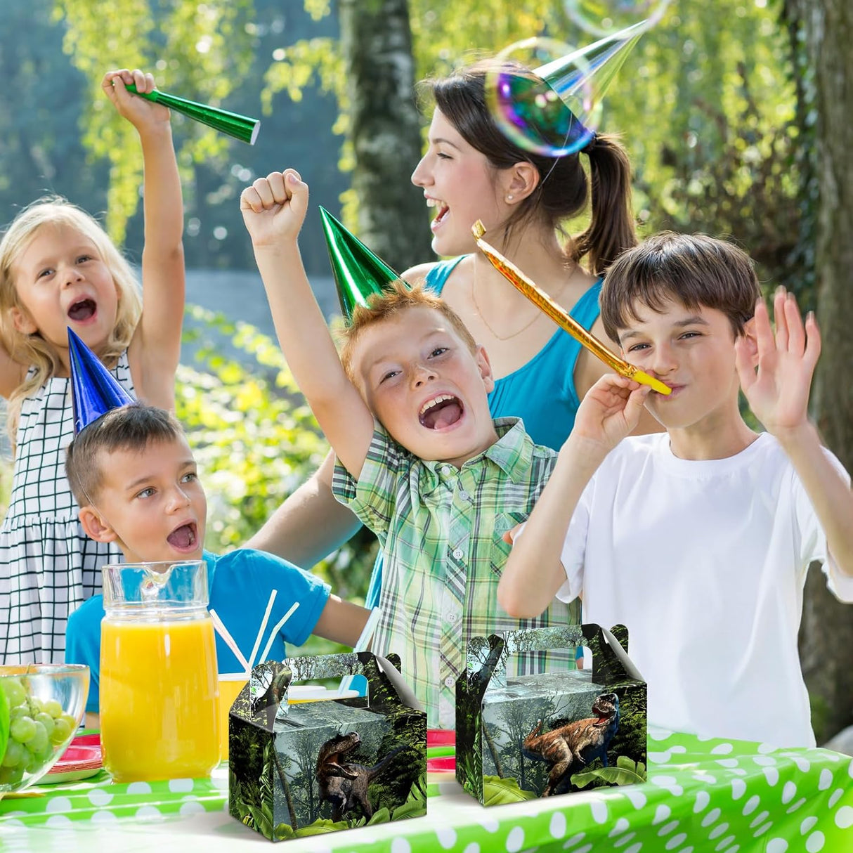 Set de Cajas de Golosinas con Tema Dinosaurio para Fiestas