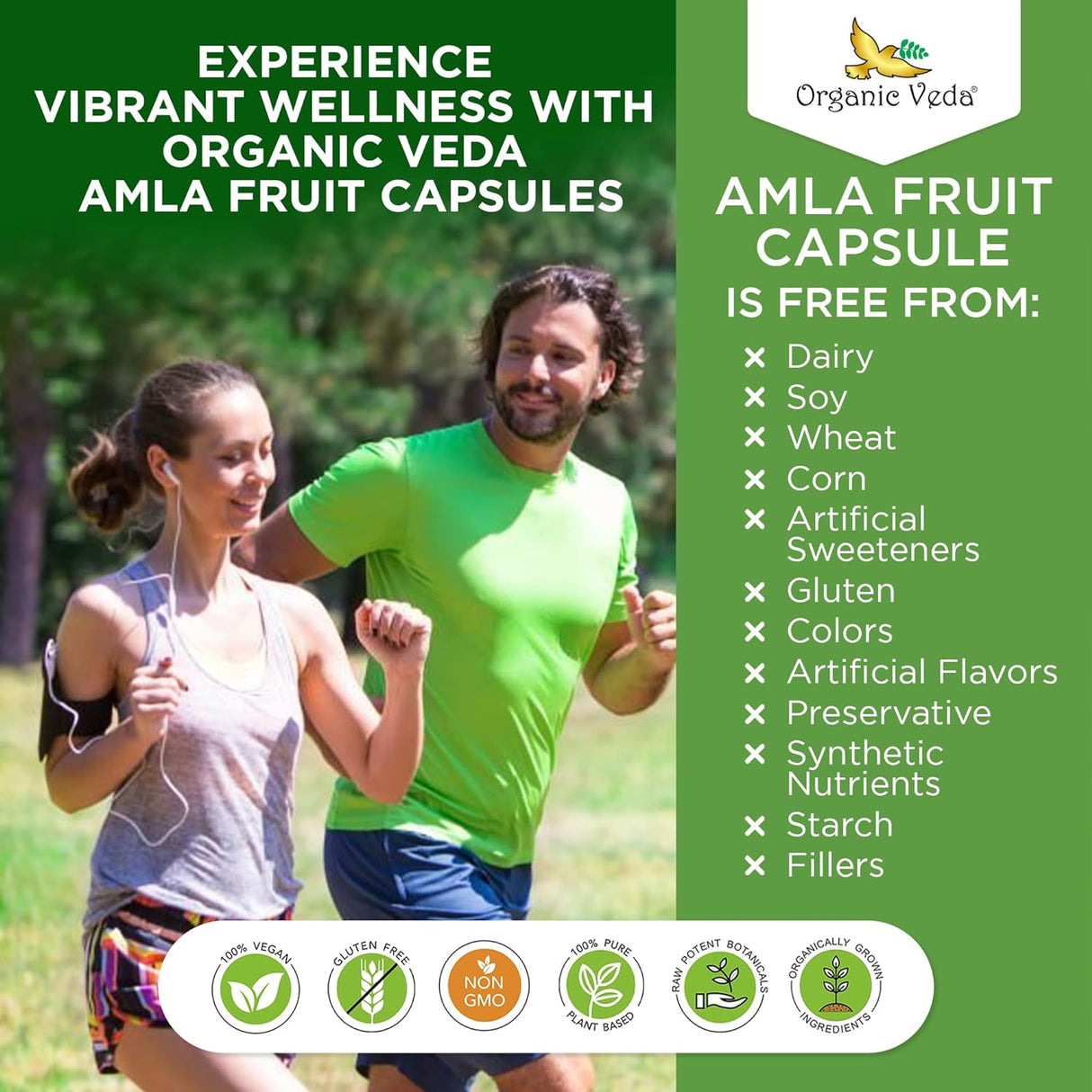 Cápsulas de Amla Orgánica 1000 mg Antioxidantes y Vitamina C