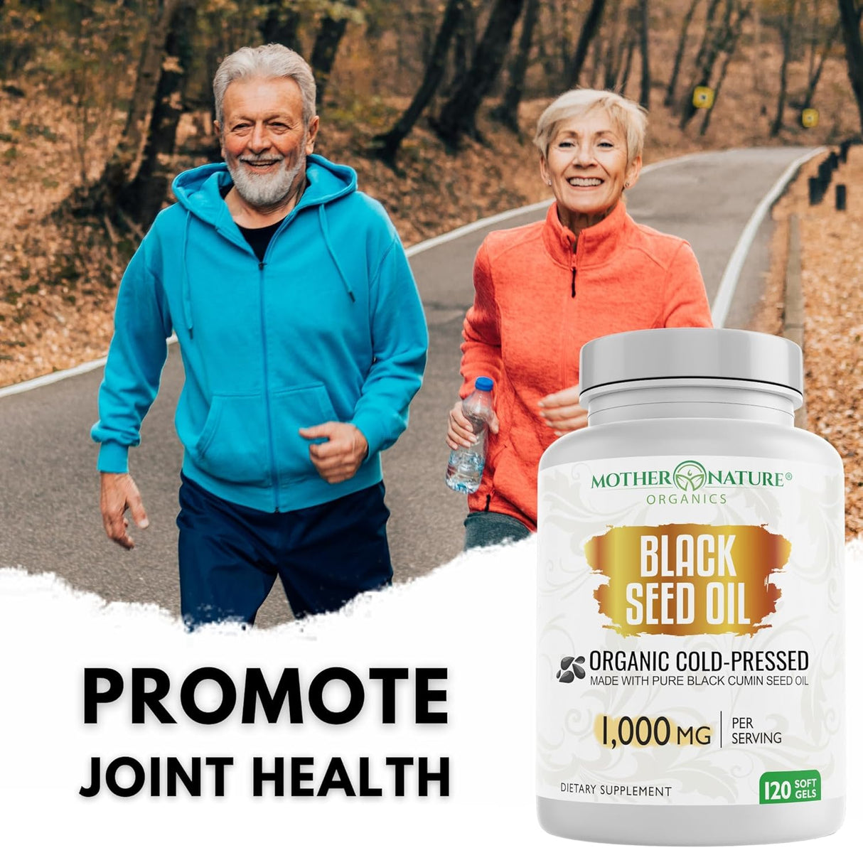 Cápsulas de Aceite de Semilla Negra, Orgánico, 1000mg, 120ct