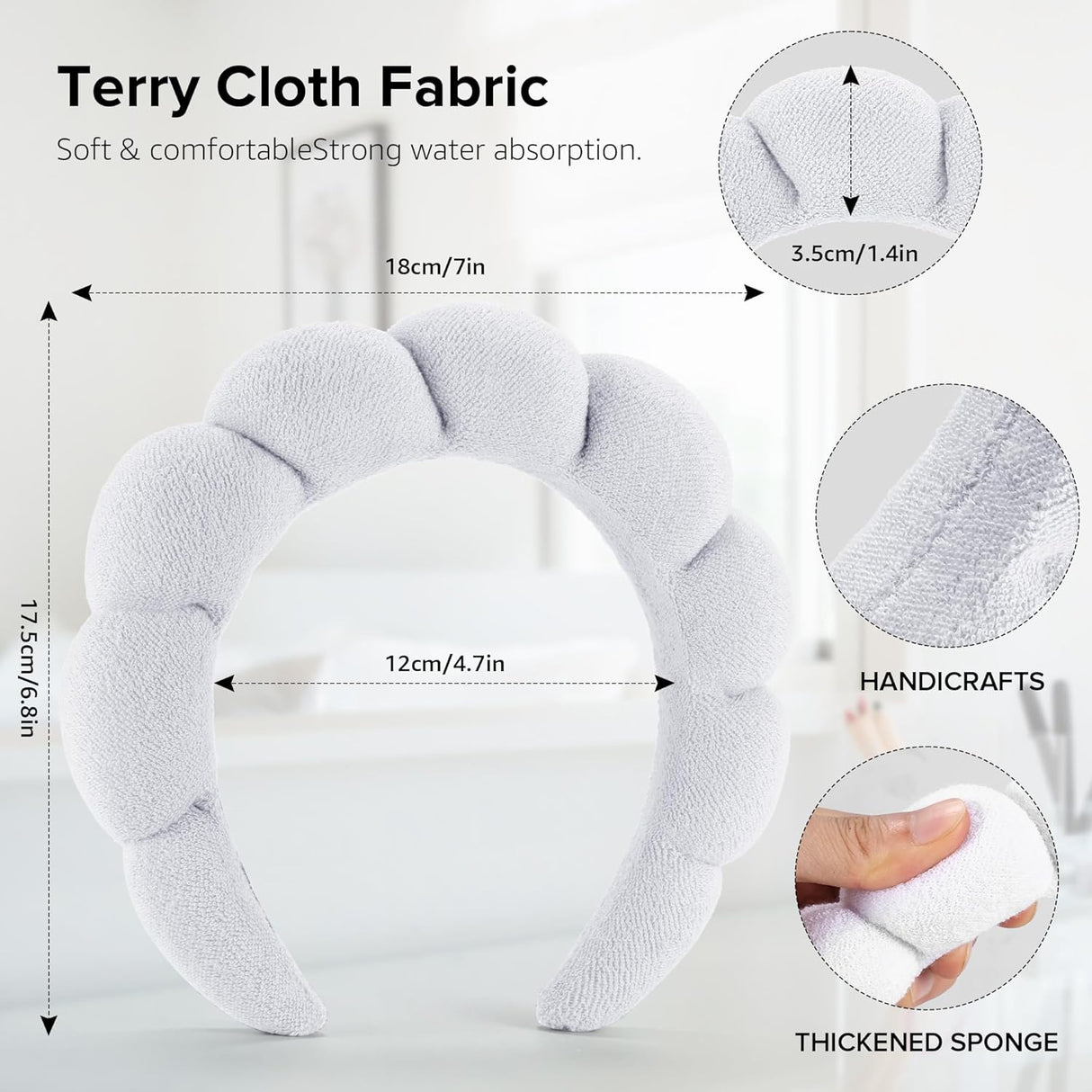 Diademas de spa para lavar la cara o el rostro Susanny