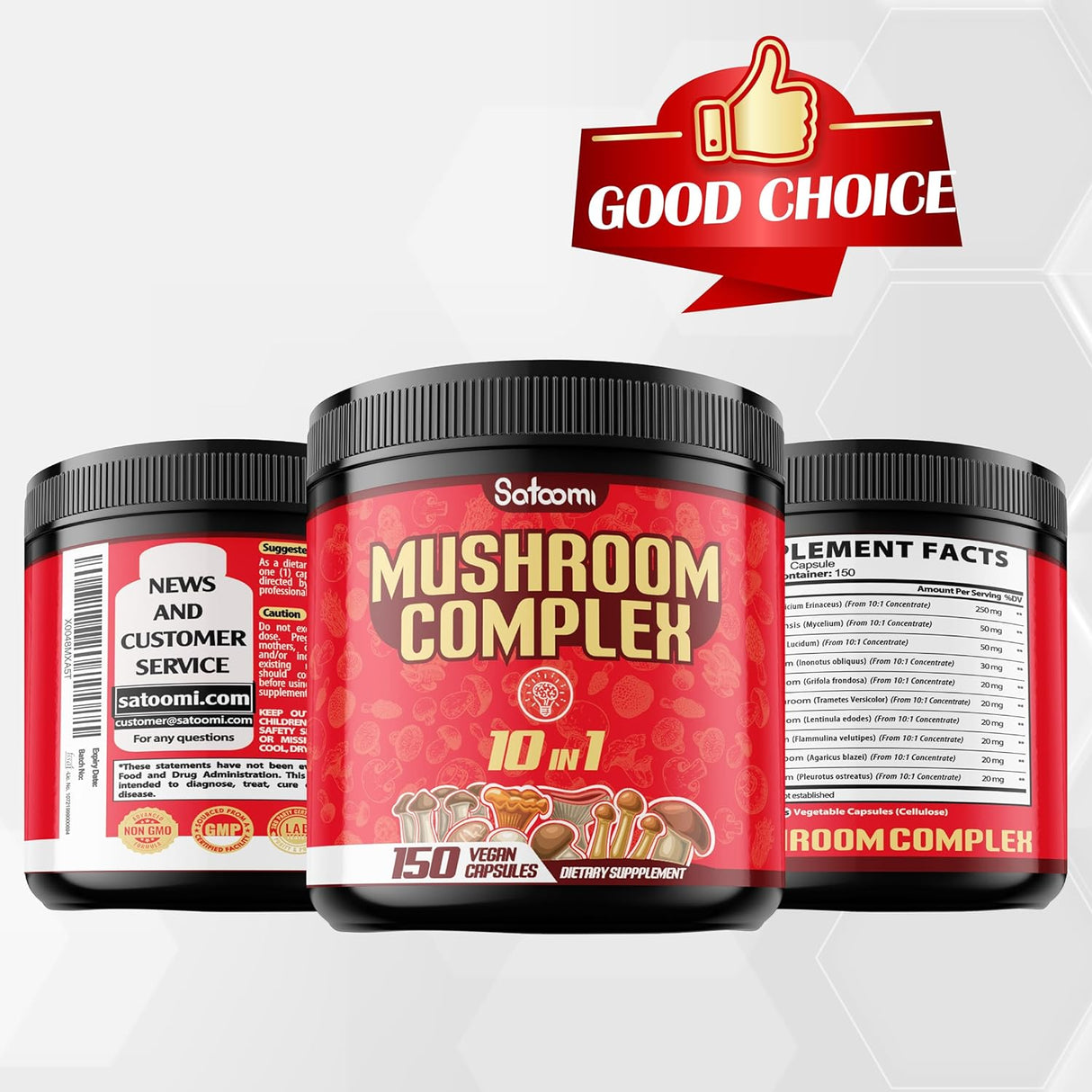 Suplemento 10en1 Complejo de Hongos - Apoyo Cerebral