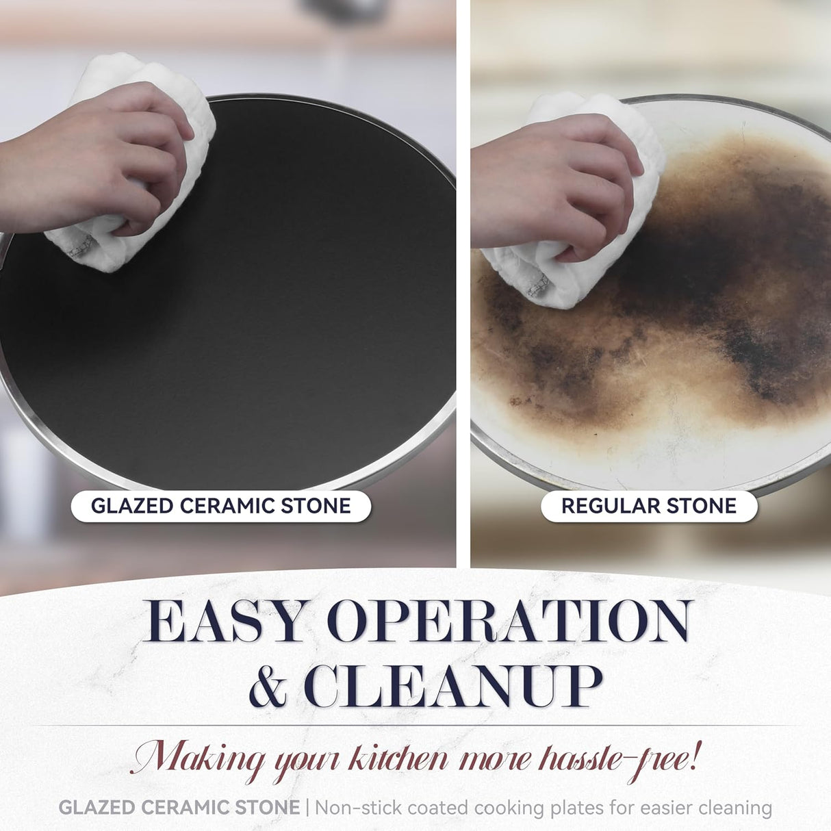 Horno Eléctrico para Pizza, 12 Pulgadas, Cerámica Premium