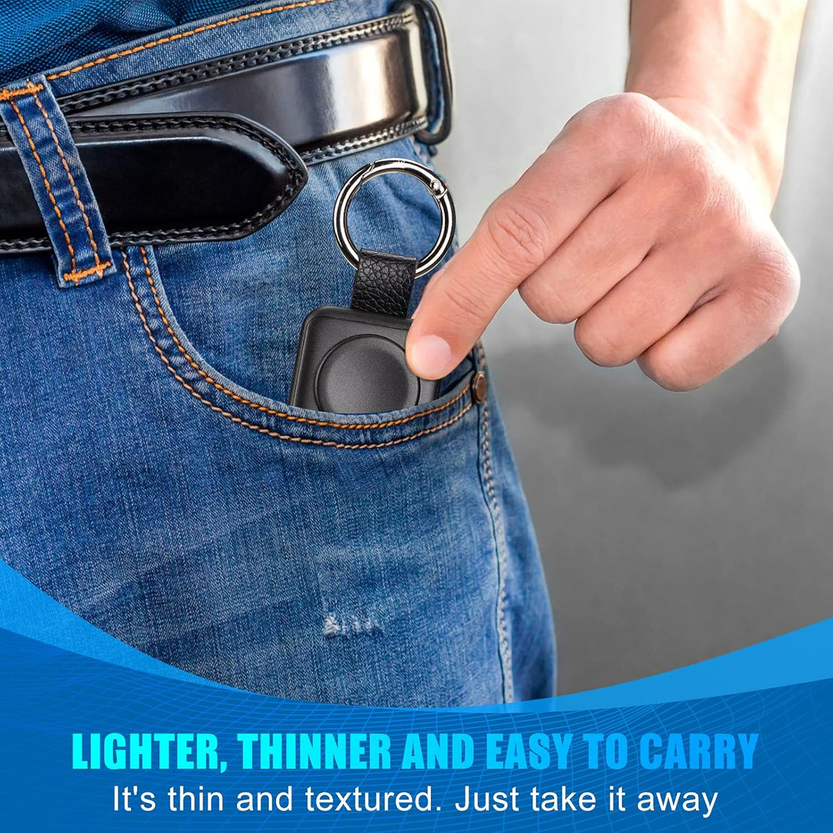 Cargador inalámbrico portátil negro para celular