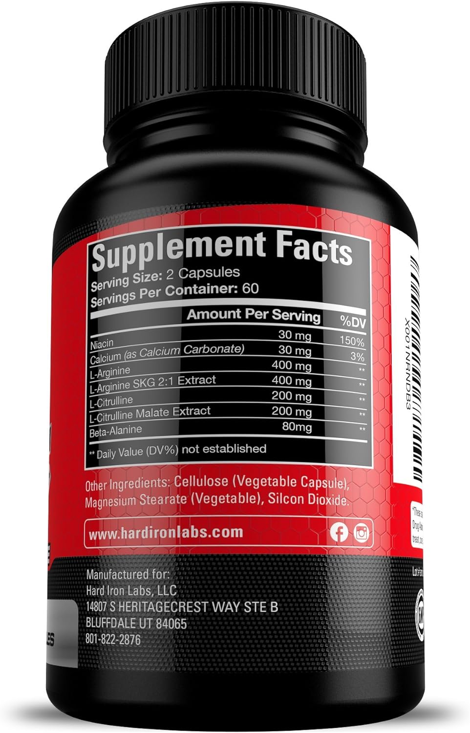 Suplemento Potenciador de óxido nítrico con L-Arginina