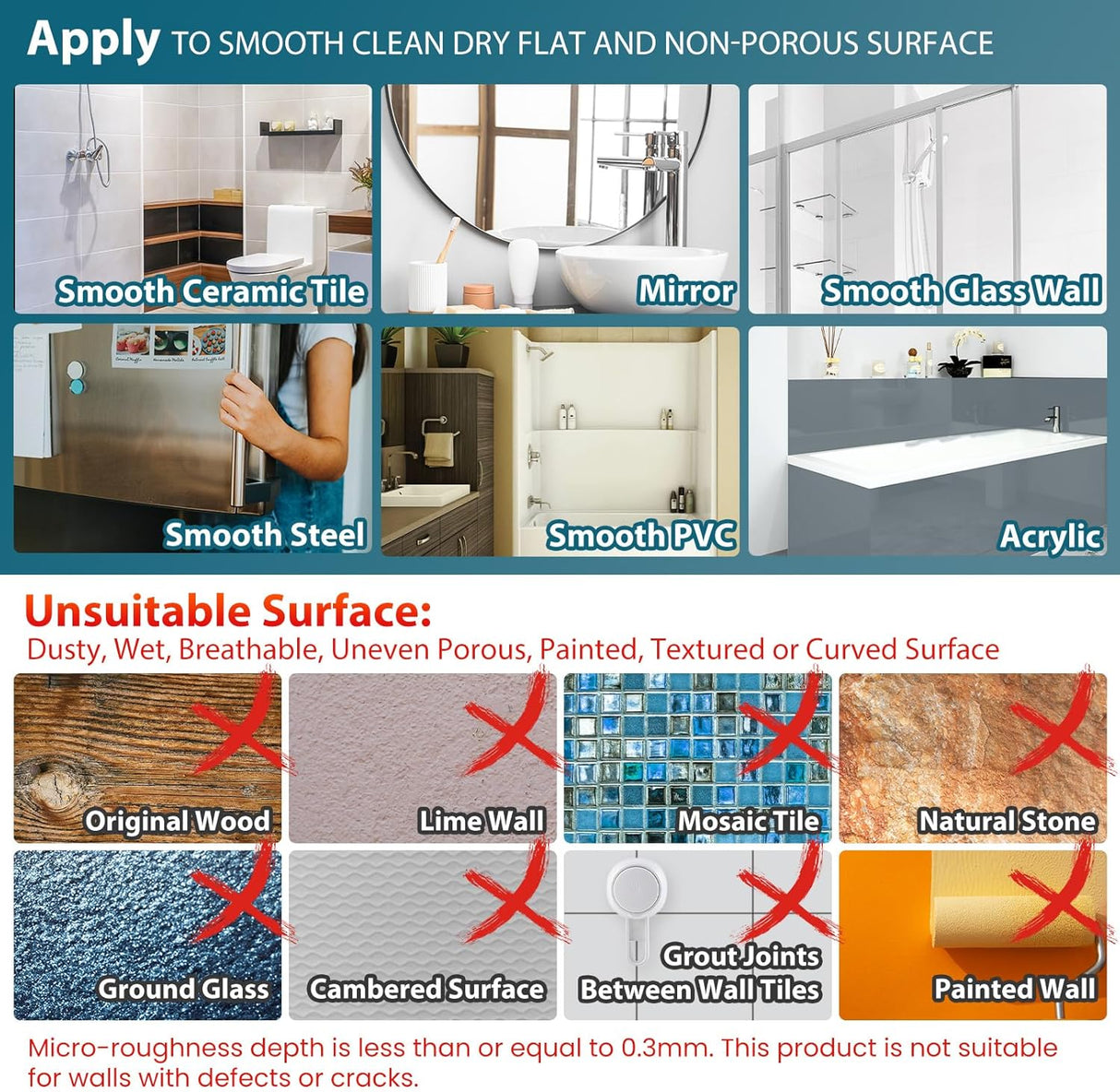 Espejo de ducha antivaho con soporte para maquinilla